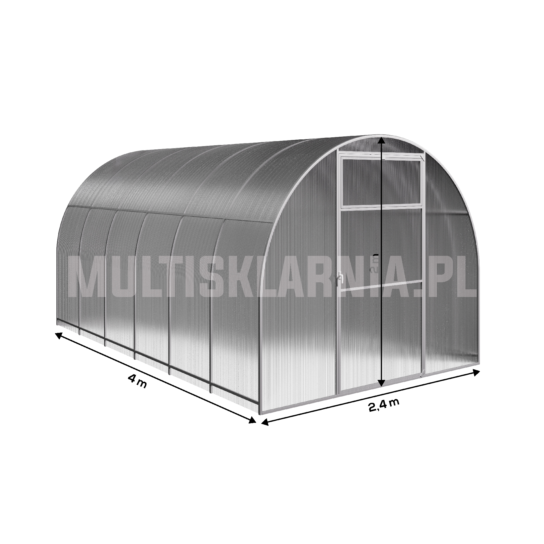 SZKLARNIA OGRODOWA «MINI» 2,4M<br><span style="font-size:18px; color:#777; font-weight: 500; ">Profil 20×20</span>